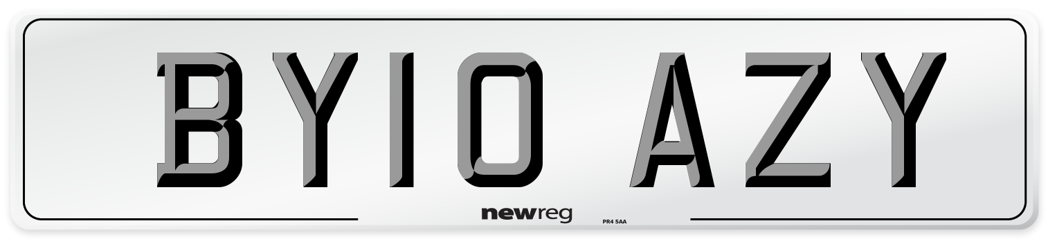 BY10 AZY Number Plate from New Reg